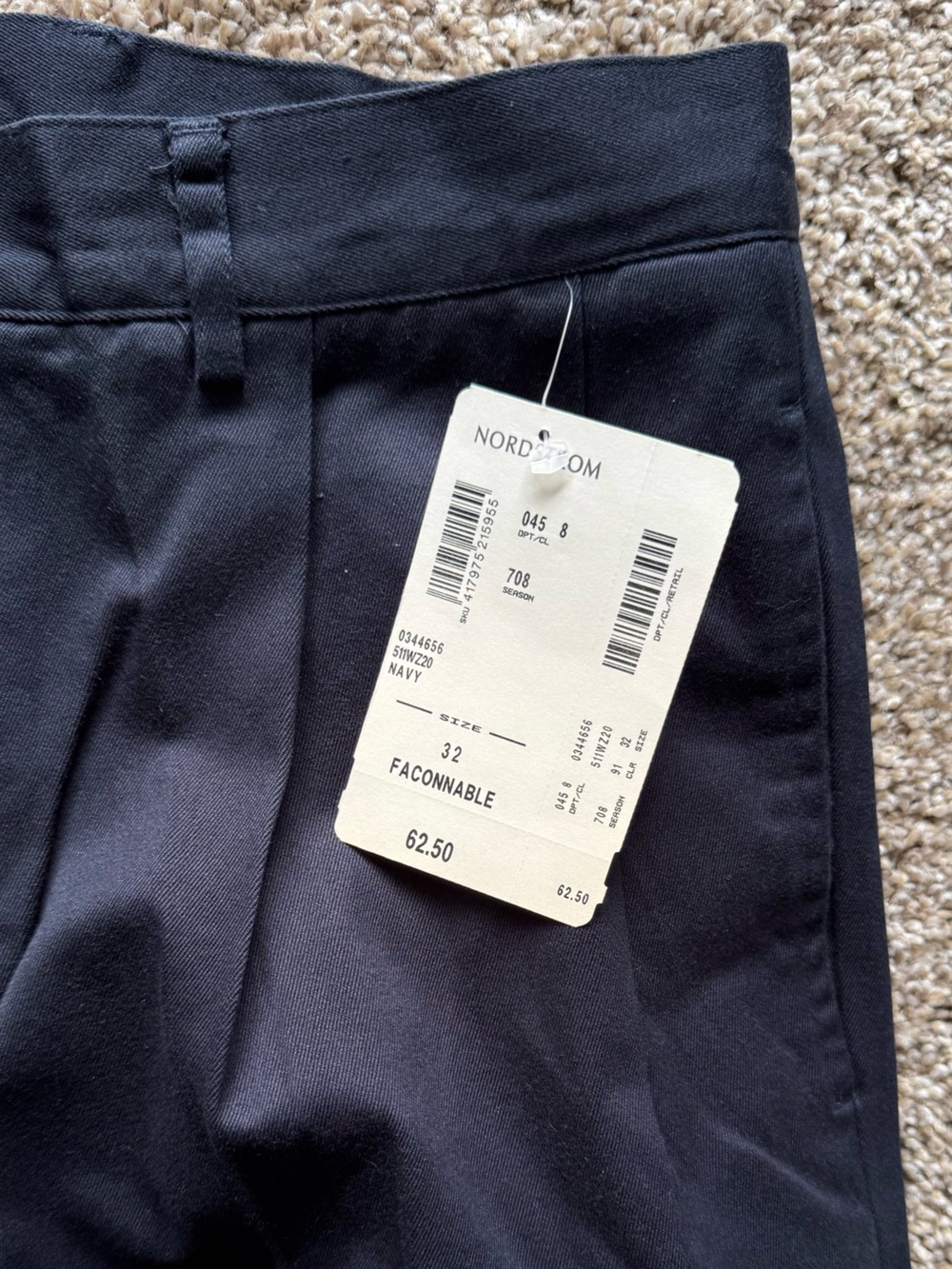 Faconnable Men's Navy Chinos